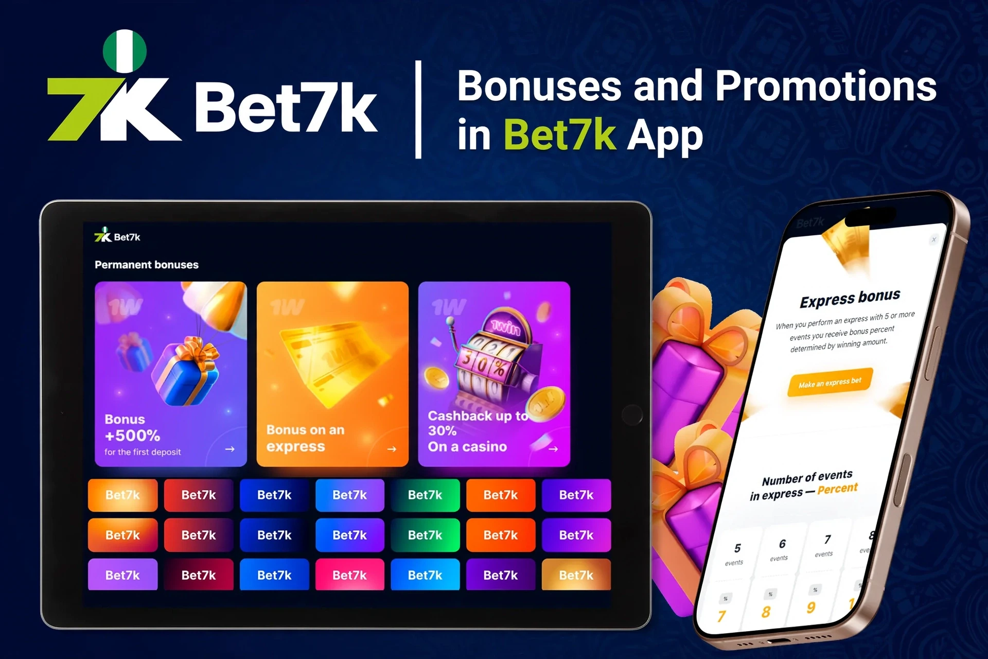 Registration process on the Bet7K mobile app with social login options