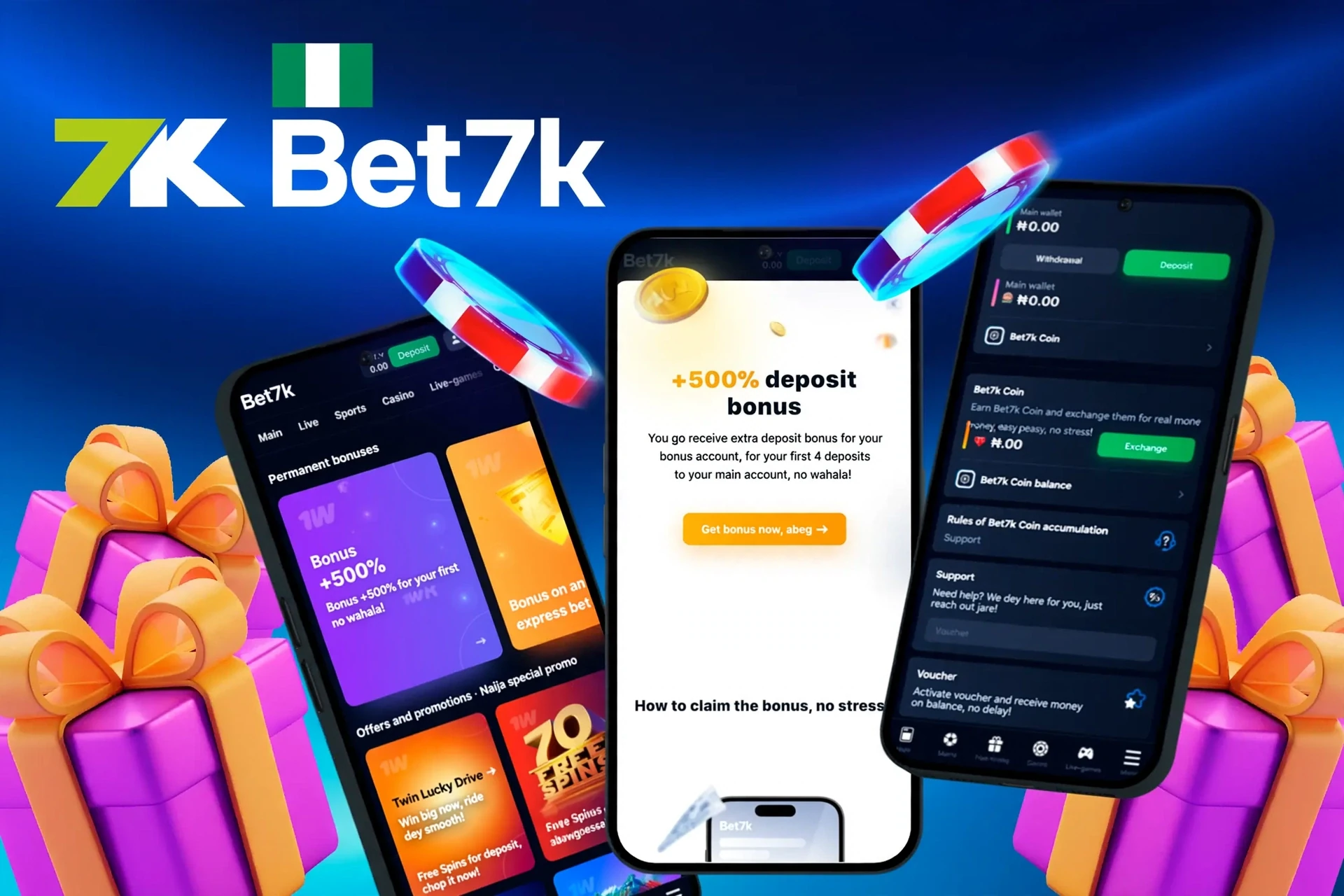 app showing instructions to claim a 300% deposit bonus on mobile with colorful gaming elements