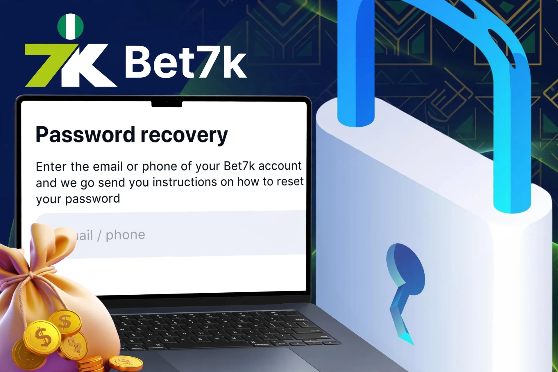 Algorithm for restoring access to Bet7K account in case of password loss